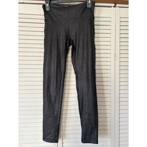 STELLA LUCE‎ Womens Black Faux Leather High Waisted Leggings Size M
